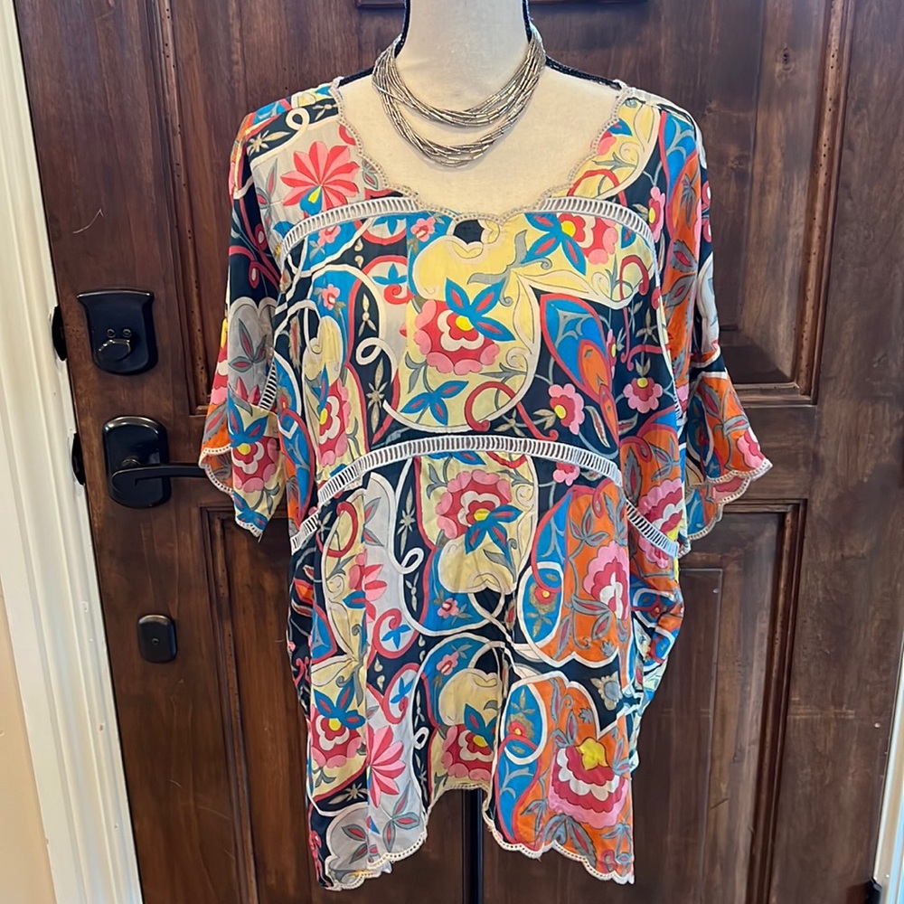 Johnny Was Multi-Colored Blouse - image 1